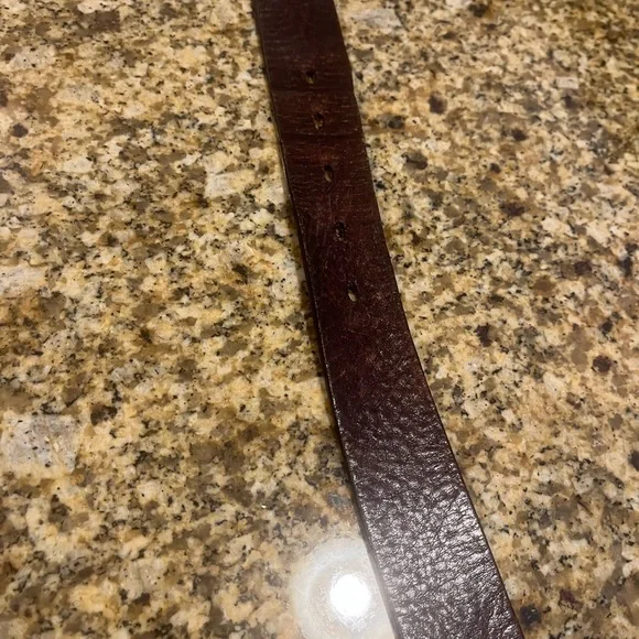 Vintage 90’s Men’s M Fossil Brown Leather Belt - Picture 6 of 10